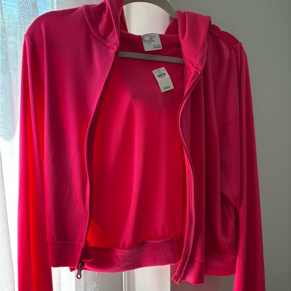 Aerie Pink Zip-Up Hoodie